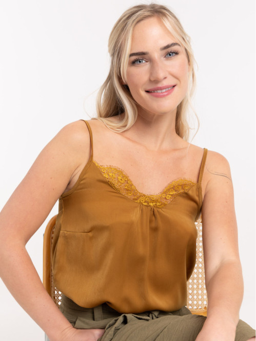 Débardeur à bretelles fluide femme