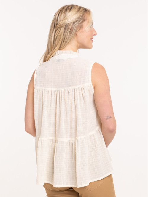 Chemise volantée sans...