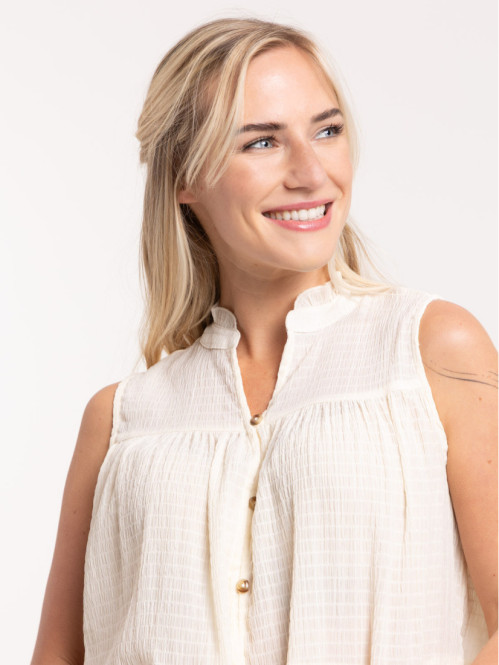 Chemise volantée sans...