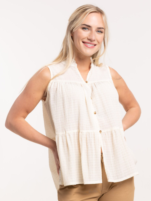 Chemise volantée sans...