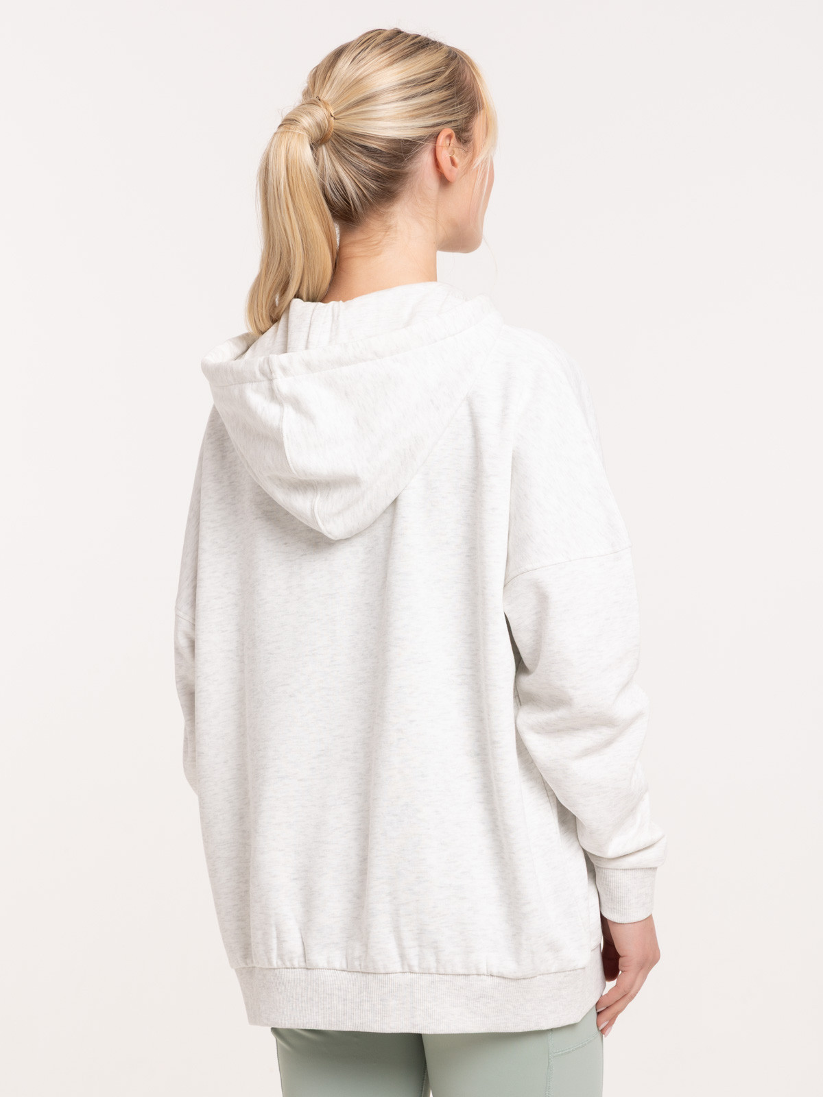 Sweat à capuche écru chiné femme Sweat à capuche écru chiné femme