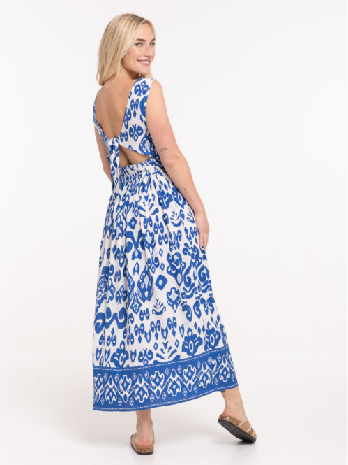 Robe longue imprimée femme