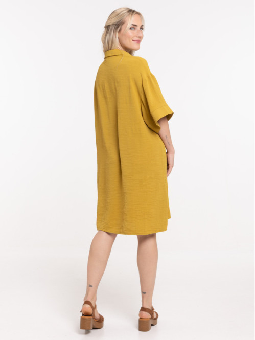 Robe fluide vert indien femme