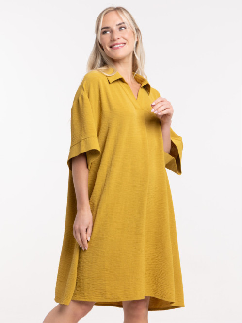 Robe fluide vert indien femme