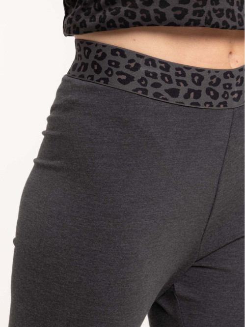Pantacourt sport léopard femme