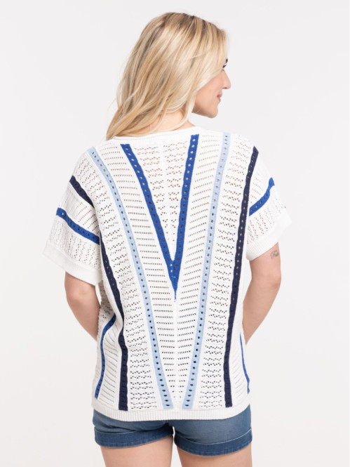 Pull rayures manches...