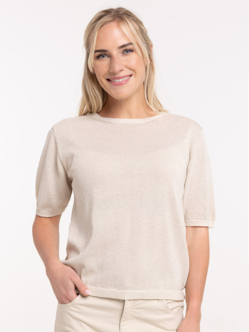 Pull manches courtes femme