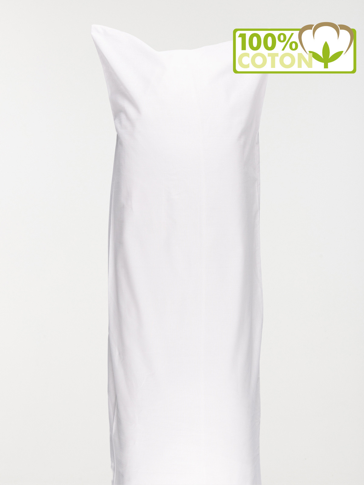 Taie traversin 45 x 185 cm blanc