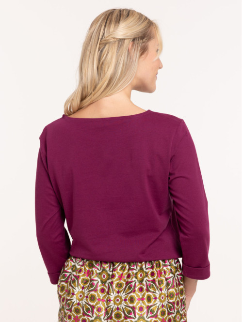 T-shirt violet anglais femme