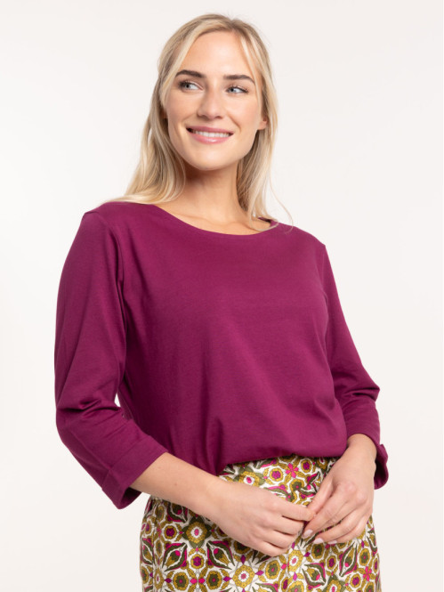 T-shirt violet anglais femme