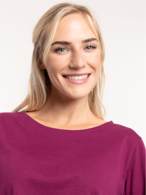 T-shirt violet anglais femme