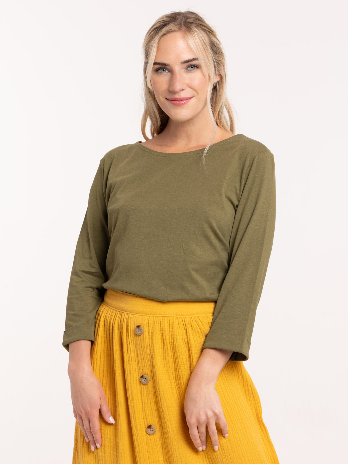 T-shirt kaki indien femme