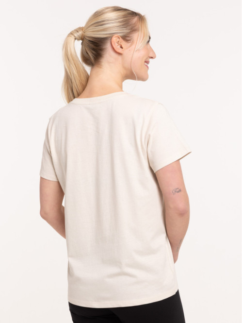 T-shirt coeur léopard femme