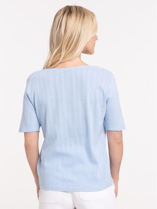 T-shirt maille pointelle...