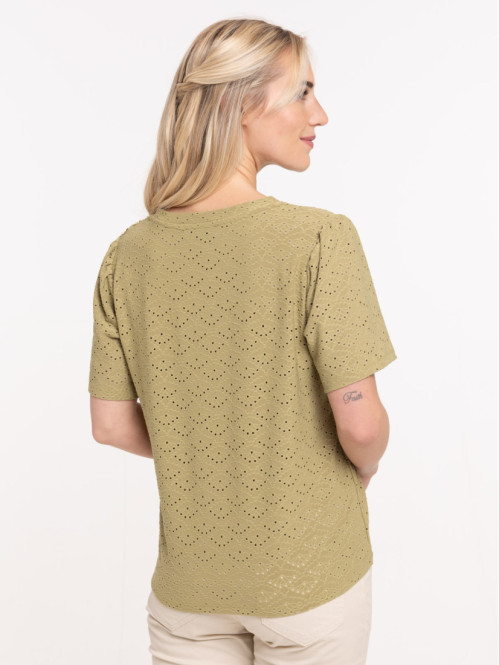 T-shirt boutons épaule...