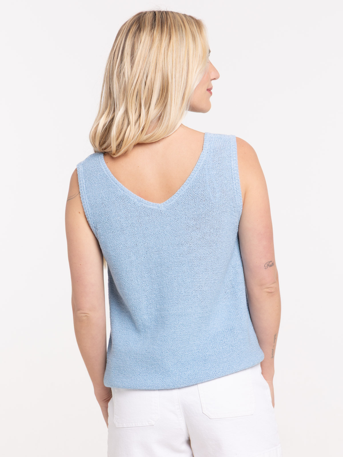 Débardeur sans manches bleu pâle femme