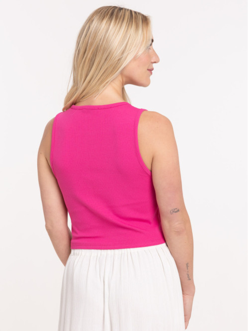 Débardeur matière côtelée...