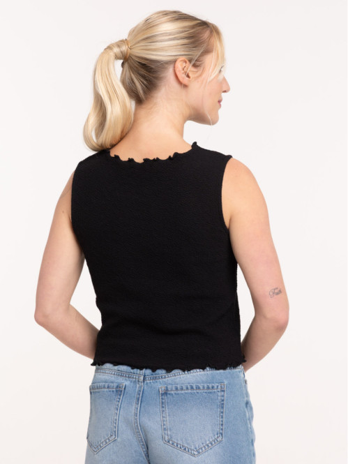 Débardeur noir femme