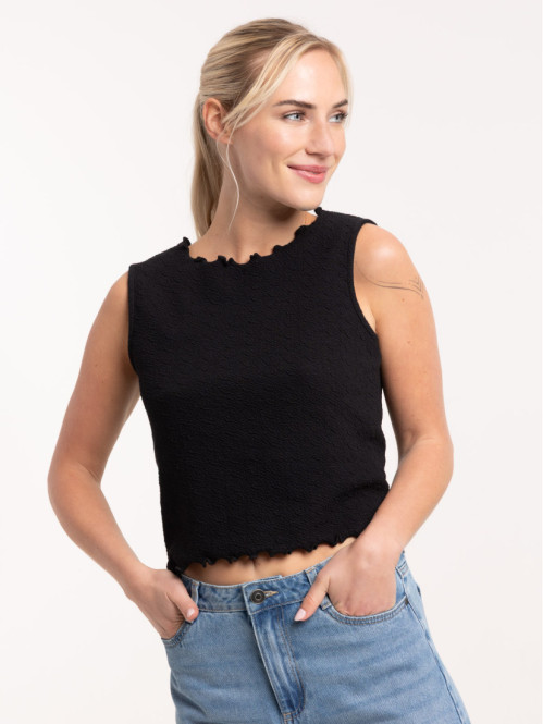 Débardeur noir femme