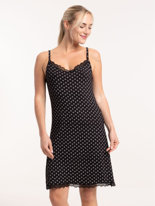 Nusiette noire imprimée femme