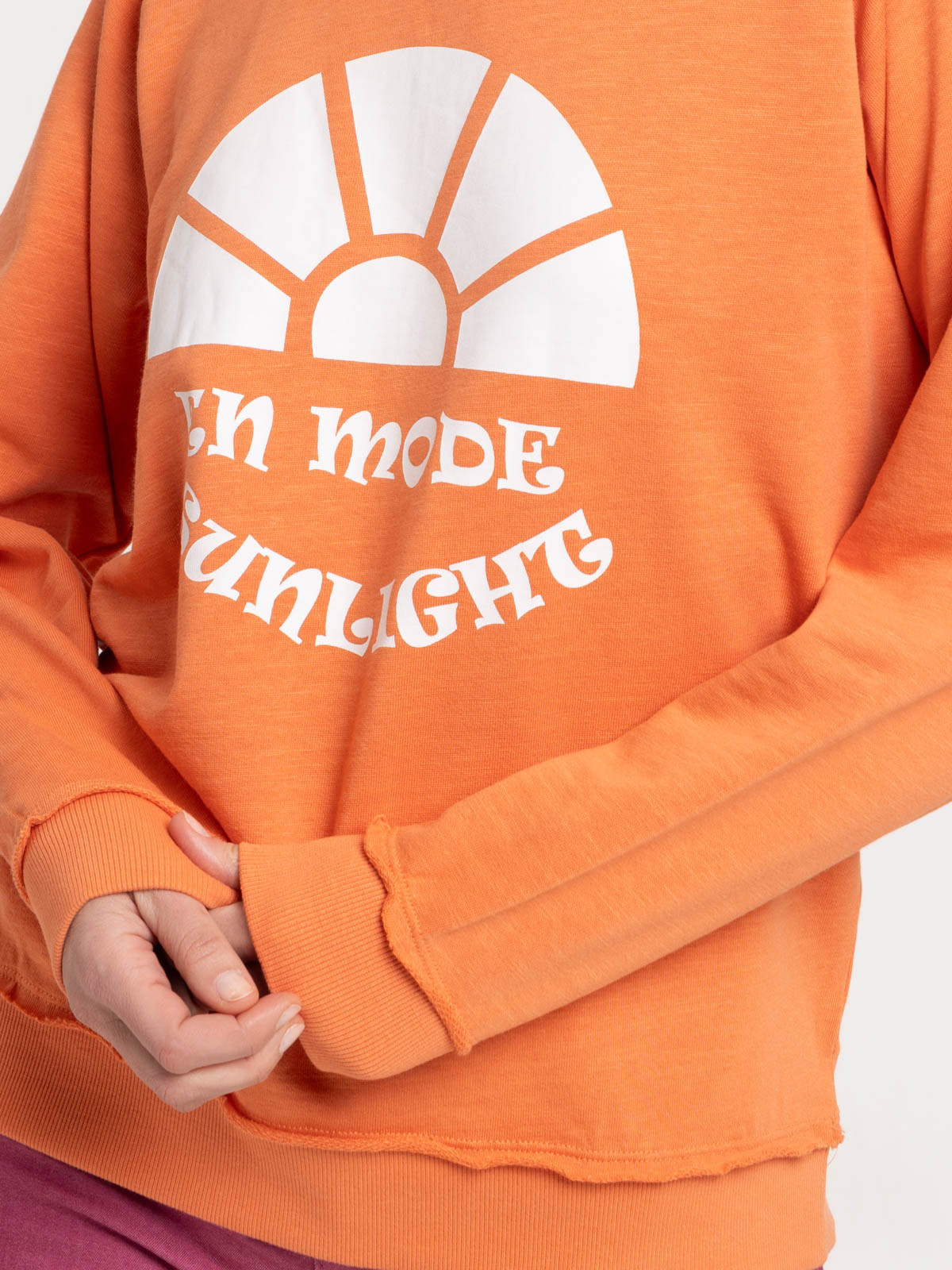 Sweat imprimé orange grisé femme Sweat imprimé orange grisé femme