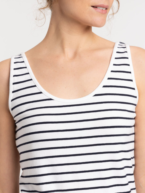 Robe longue rayée femme