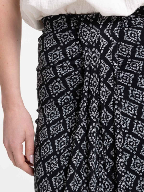 Jupe mi-longue imprimée femme