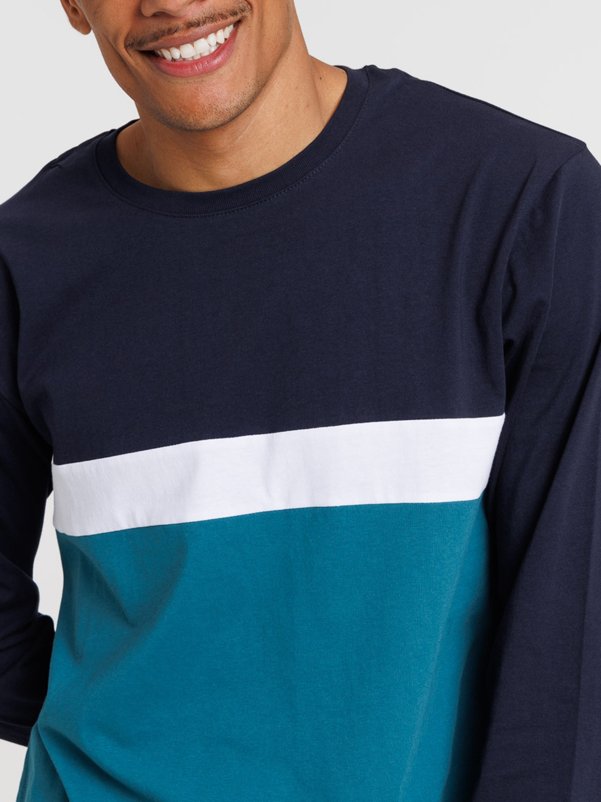 Pyjama tricolore bleu cascade homme Pyjama tricolore bleu cascade homme