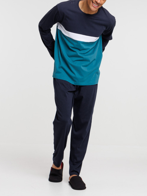 Pyjama tricolore bleu...