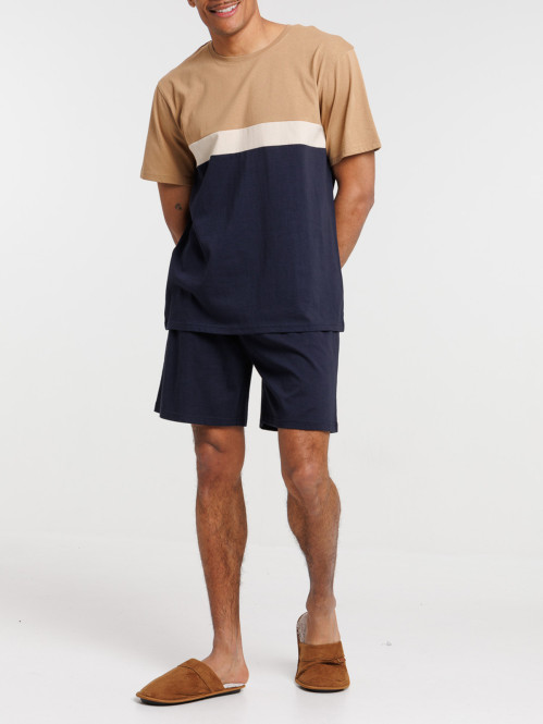 Pyjashort tricolore fauve...