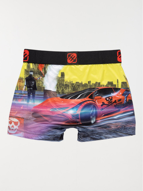 Boxer motif voiture garçon