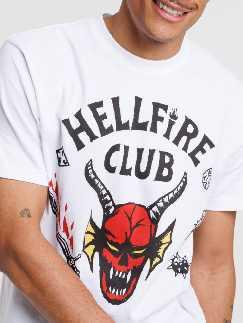 Tee-shirt blanc Hellfire homme