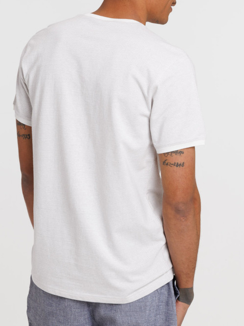 T-shirt mocca latte imprimé pois homme T-shirt mocca latte imprimé pois homme