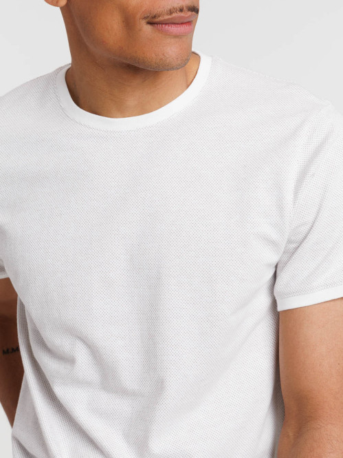 T-shirt mocca latte imprimé pois homme T-shirt mocca latte imprimé pois homme