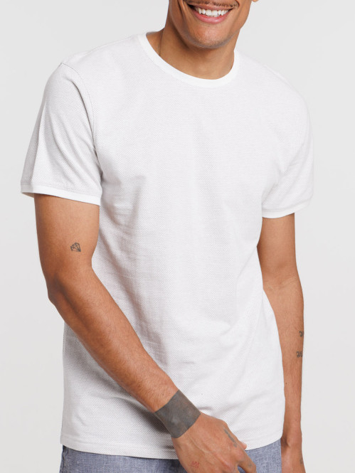 T-shirt mocca latte imprimé pois homme T-shirt mocca latte imprimé pois homme
