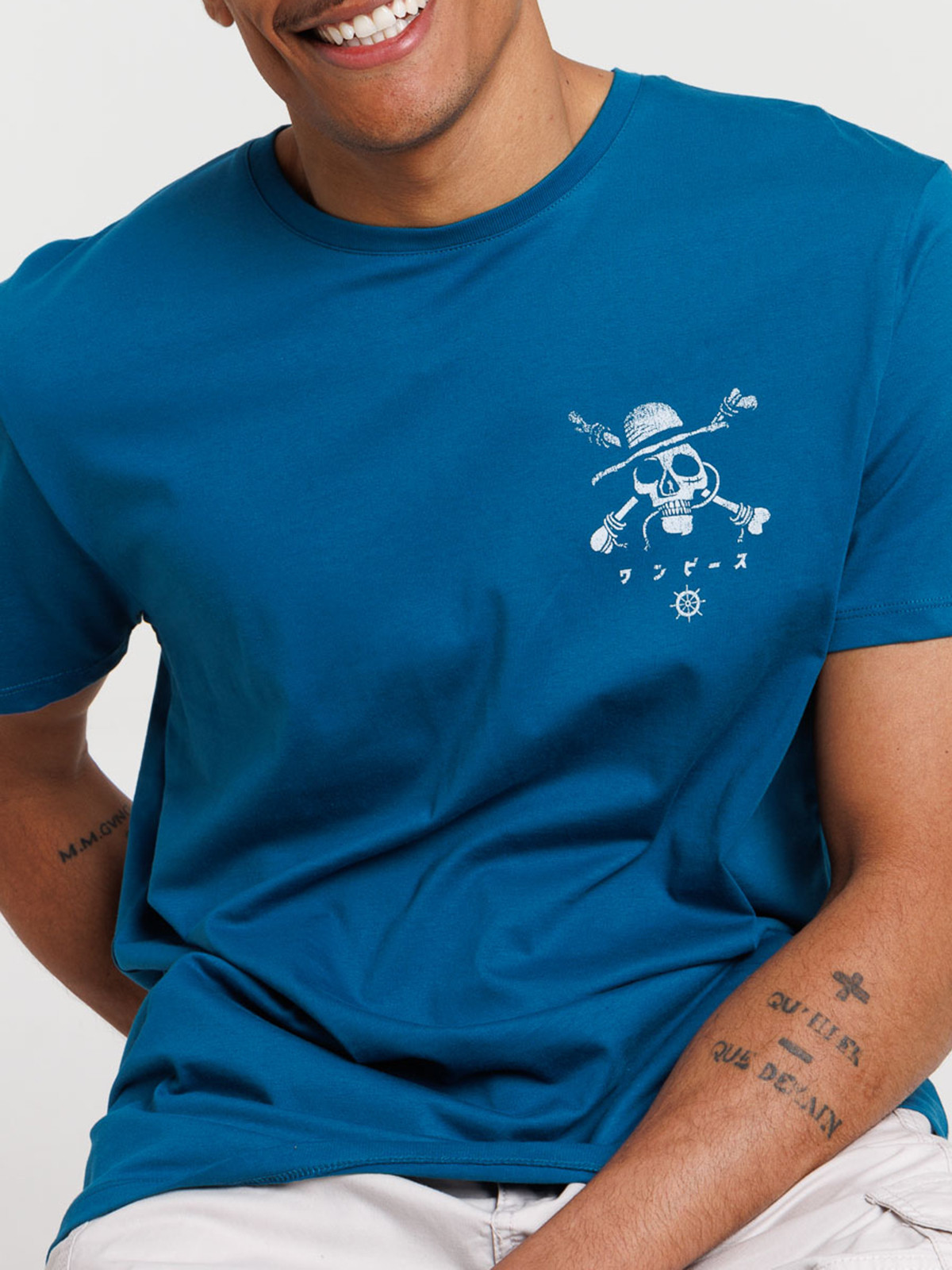 Tee-shirt bleu One piece homme Tee-shirt bleu One piece homme