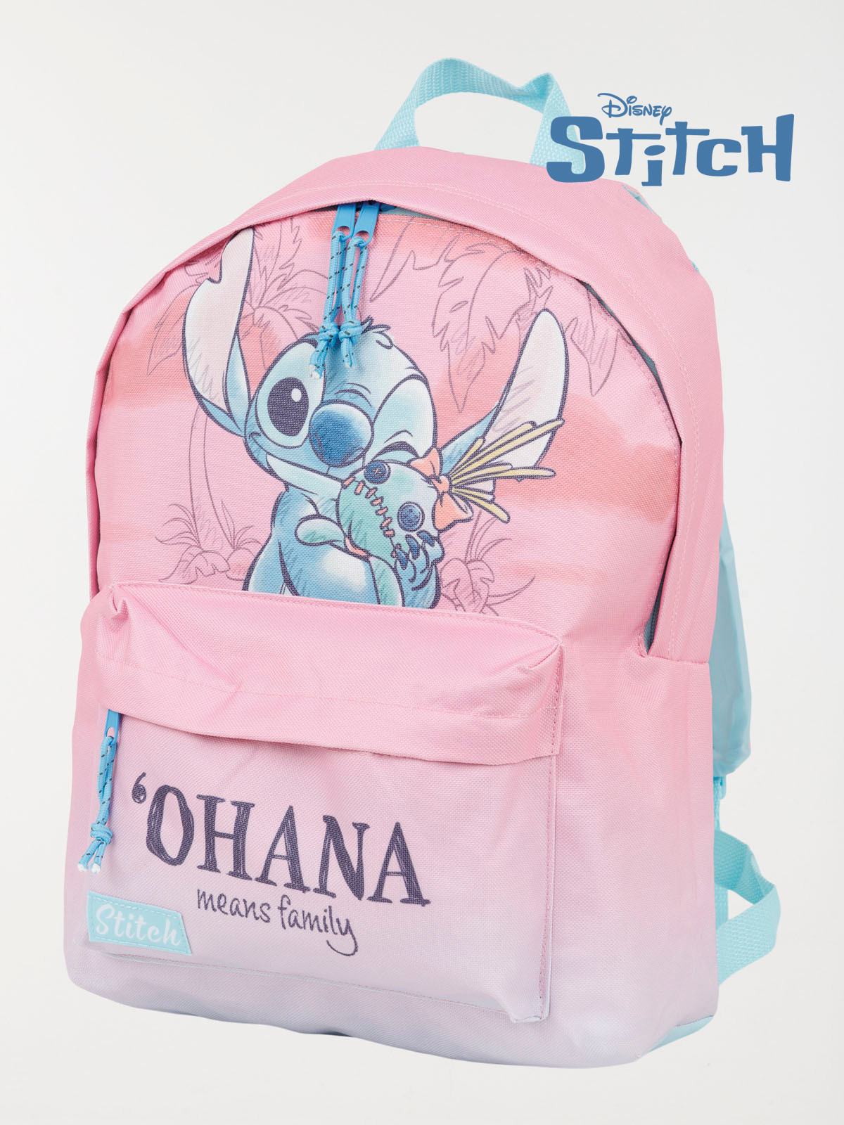 Sac à dos Stitch Ohana rose fille