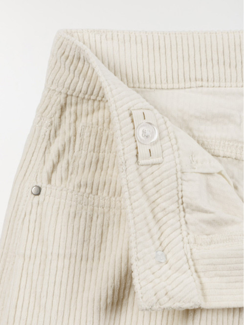 Pantalon écru velours fille...