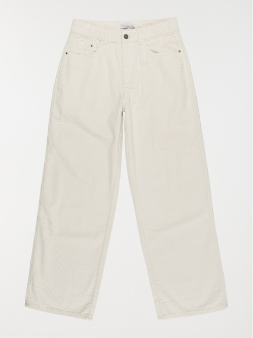 Pantalon écru velours fille...