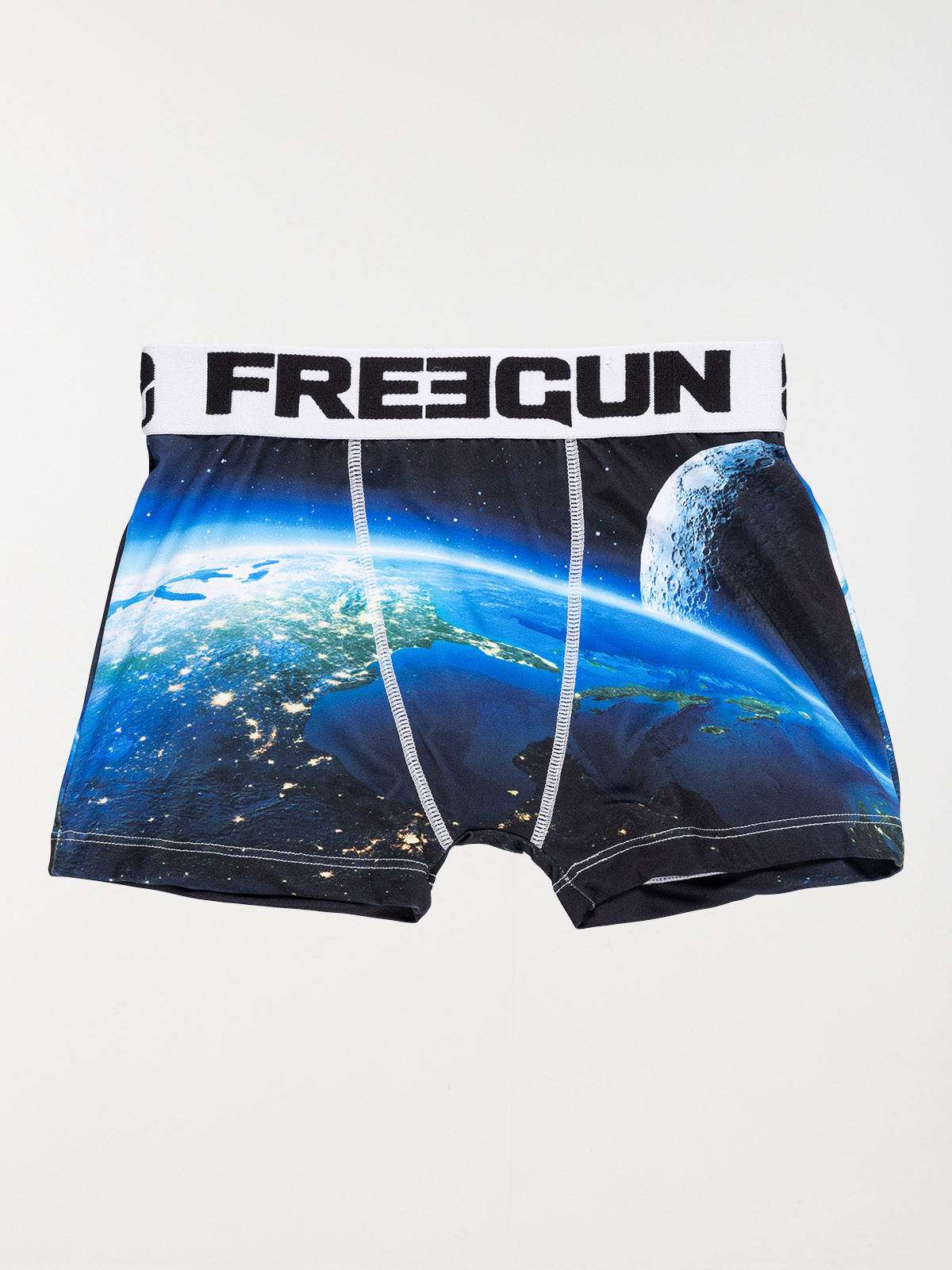 Boxer imprimé terre et lune garçon
