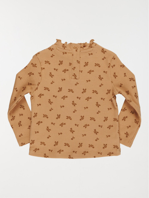 T-shirt col montant fleur...