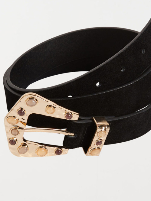 Ceinture boucle western dorée femme