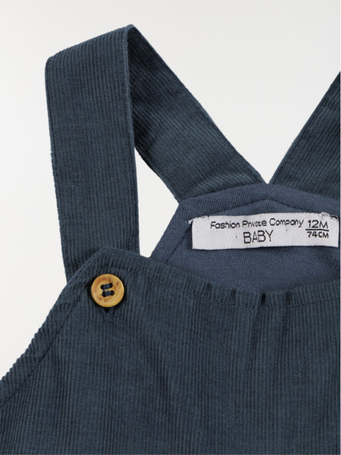 Salopette velours ardoise...