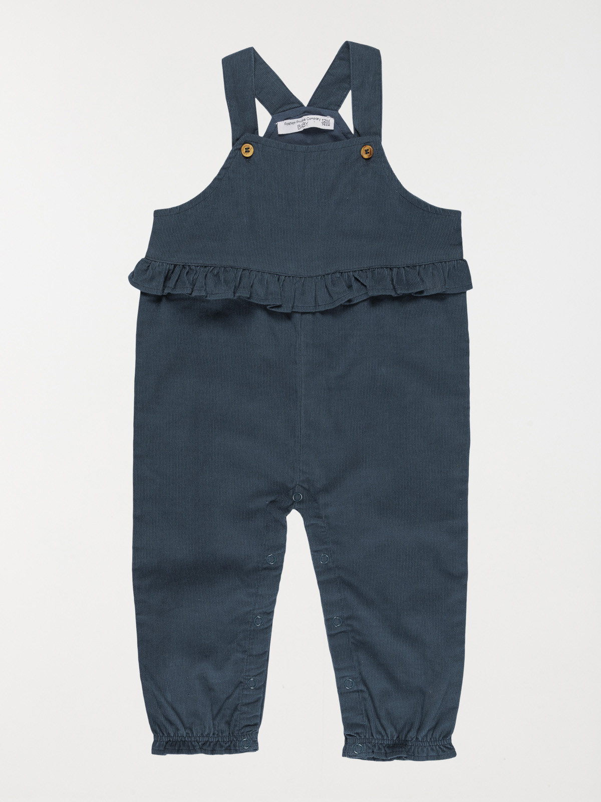 Salopette velours ardoise fille (3-36M)