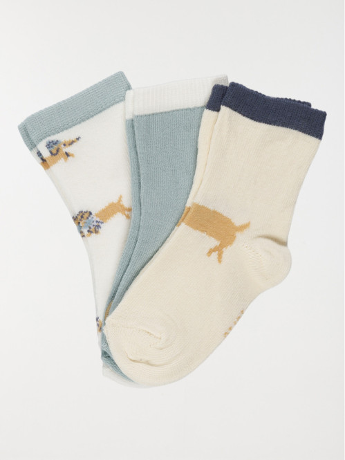 Lot de 3 paires chaussettes garçon