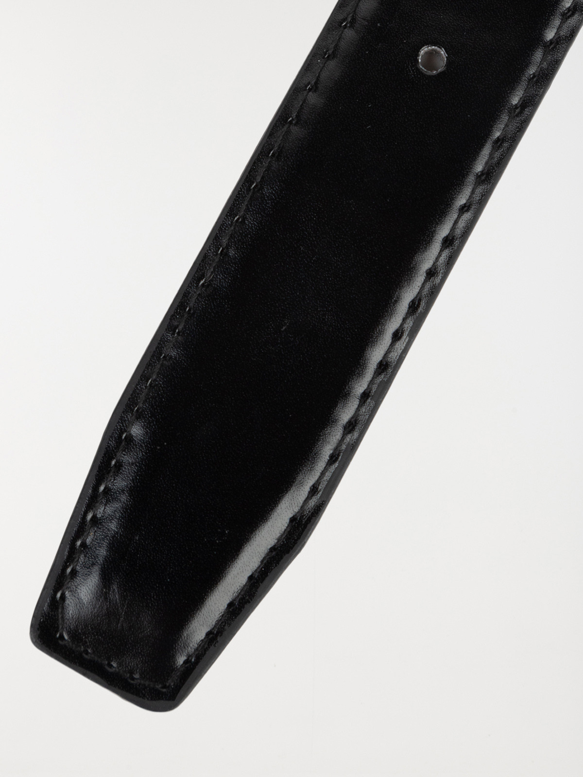 Ceinture noire boucle plaque homme 