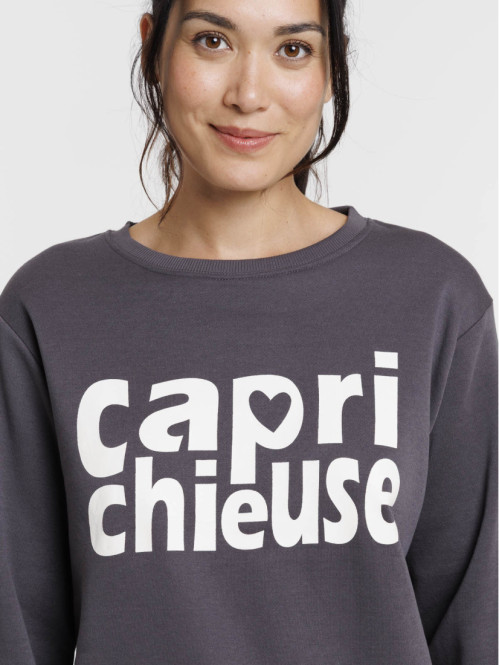 Sweat à message caprichieuse femme
