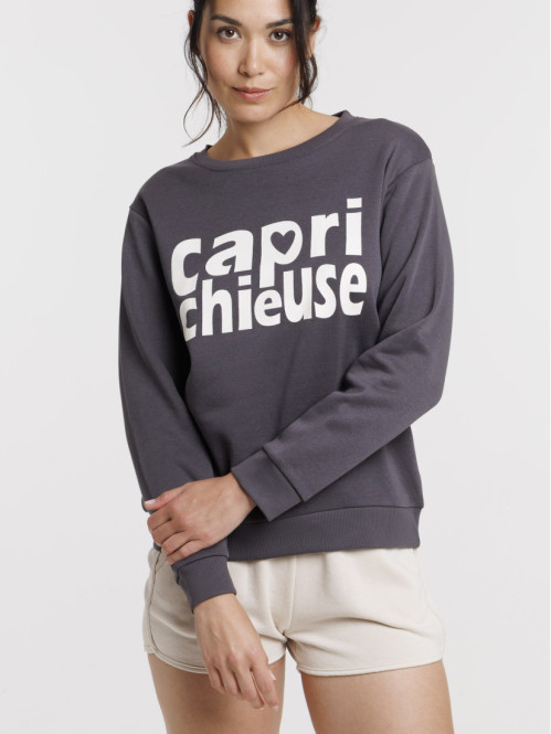 Sweat à message caprichieuse femme