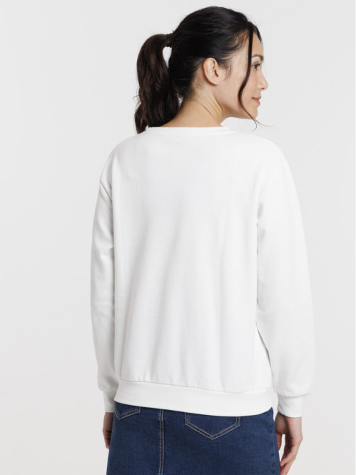 Sweat à message coeur femme