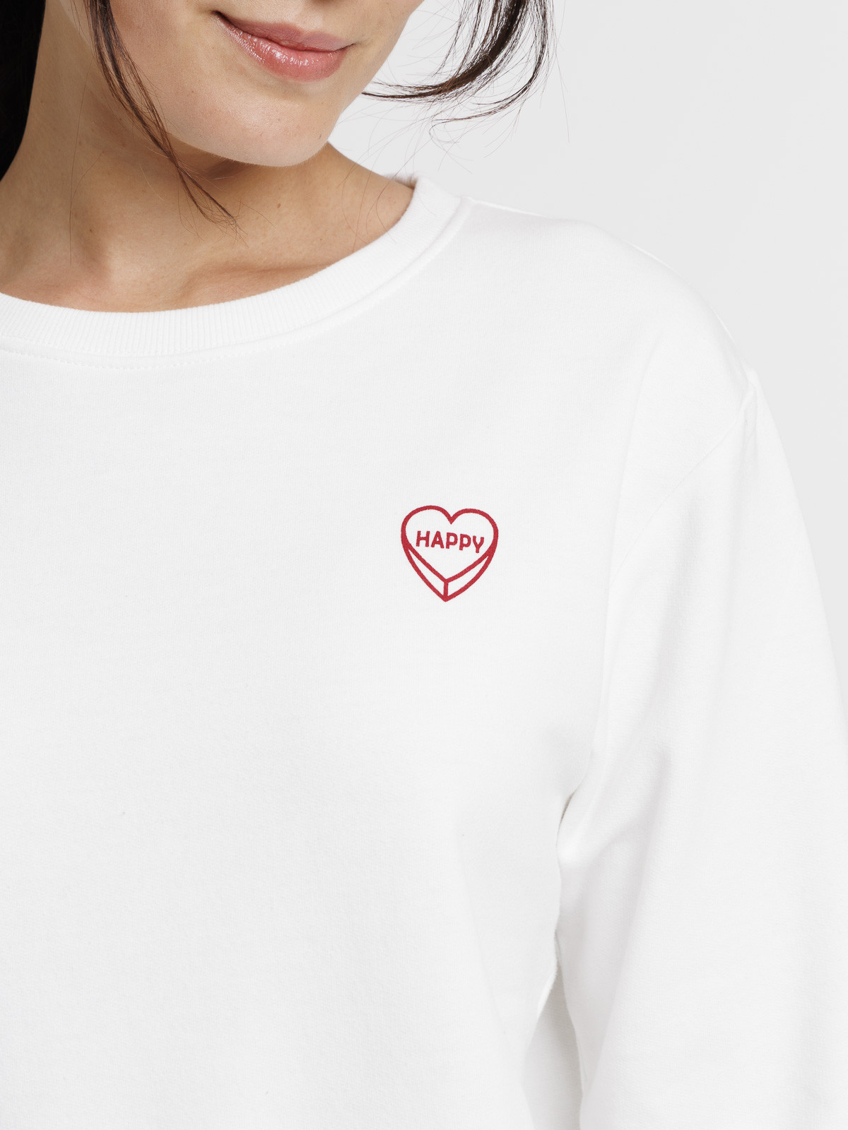 Sweat à message coeur femme